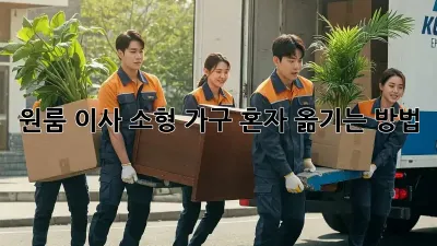 원룸 이사, 소형 가구 혼자 옮기는 방법
